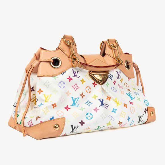 Louis Vuitton x Takashi Murakami Ursula White Multicolore Monogram Handbag - Picture 2 of 13